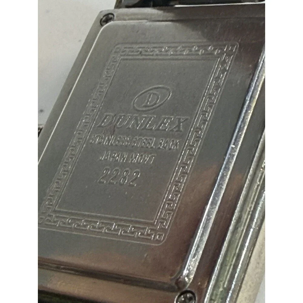 Dunlex Rectangular Quartz Watch Silver Tone 30mm